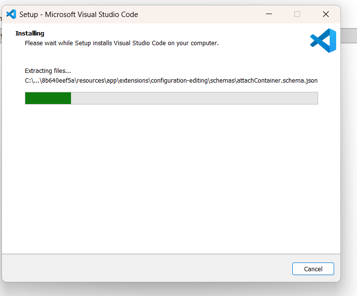 VS Code installing