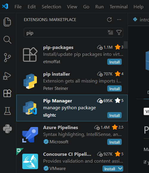 Python package extensions list